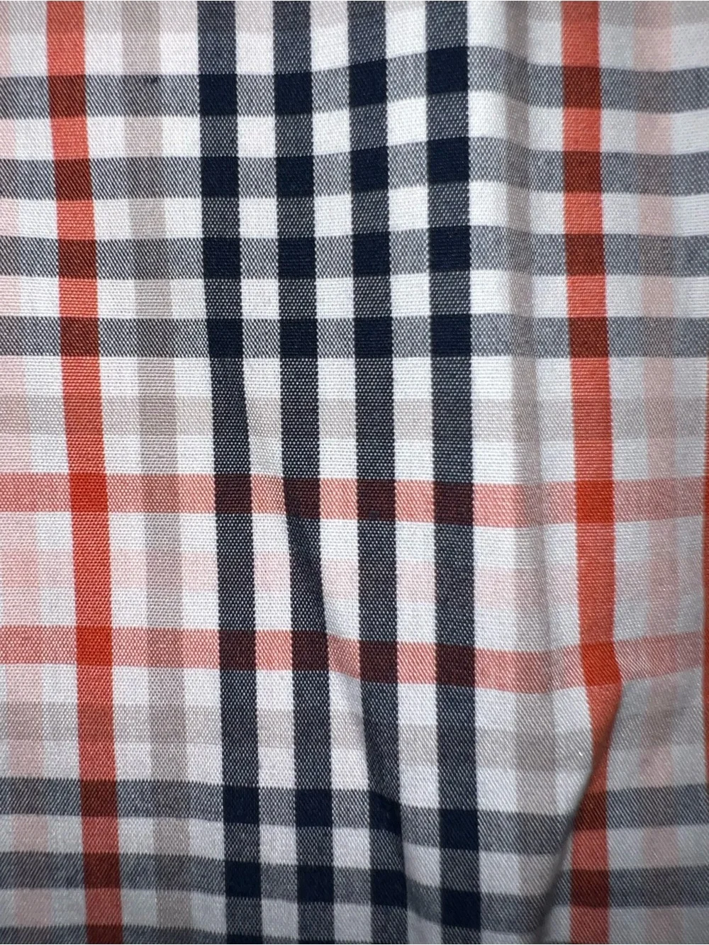 Banana Republic Short-Sleeve Plaid Button-Up Shirt - Orange & Navy